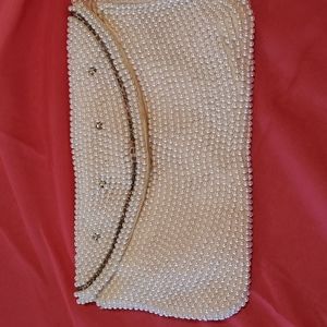 💖 Vintage 1950's Seed Pearl clutch purse
